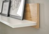 Wohnwand mit Sekret�r Center in wei� und Wotan Eiche Wohnkombination 4-teilig 370 cm