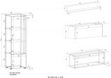 Wohnwand mit Sekret�r Center in wei� und Wotan Eiche Wohnkombination 5-teilig 250 cm