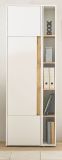 Aktenschrank Set Center in wei� und Wotan Eiche Stauraumschrank und Regal f�r Homeoffice 70 x 200 cm