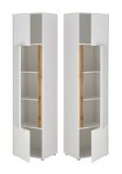 Aktenschrank Set Center in wei� und Wotan Eiche Stauraumschrank und Regal f�r Homeoffice 70 x 200 cm