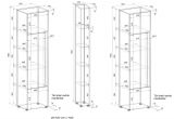 Aktenschrank Set Center Wei� mit Wotan Eiche, Set 2x Schrank und Regal 120 x 200 cm