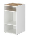 B�rom�bel Set Center in wei� und Wotan Eiche mit Schreibtisch und Aktenregal f�r Homeoffice