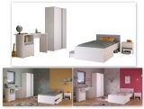 Parisot Kinder- und Jugendzimmer Pirouette23 in wei� mit grau oder rosa Komplett-Set 4-teilig