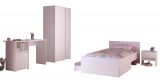 Parisot Kinder- und Jugendzimmer Pirouette23 in wei� mit grau oder rosa Komplett-Set 4-teilig
