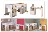Parisot Kinder- und Jugendzimmer Pirouette17 in wei� mit grau oder rosa Komplett-Set 2-teilig