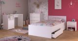 Parisot Kinder- und Jugendzimmer Pirouette25 in wei� mit grau oder rosa Komplett-Set 4-teilig
