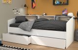 Parisot Stauraumbett Sleep4 in wei� Funktionsbett mit Bettschubkasten Set Liegefl�che 90 x 200 cm