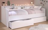 Parisot Stauraumbett Sleep4 in wei� Funktionsbett mit Bettschubkasten Set Liegefl�che 90 x 200 cm