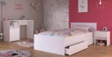 Parisot Kinder- und Jugendzimmer Pirouette27 in wei� mit grau oder rosa Komplett-Set 3-teilig