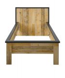 Bett Stove in Used Wood hell und anthrazit Einzelbett Liegefl�che 90 x 200 cm