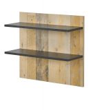 Wandpaneel Stove in Used Wood hell und anthrazit Wandboard 60 x 54 cm