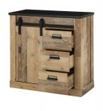 Kommode Stove in Used Wood hell und anthrazit Sideboard 93 x 91 cm