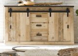 Sideboard Stove in Used Wood hell und anthrazit Kommode 162 x 91 cm