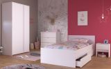 Parisot Kinder- und Jugendzimmer Pirouette22 in wei� mit grau oder rosa Komplett-Set 4-teilig