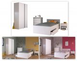 Parisot Kinder- und Jugendzimmer Pirouette22 in wei� mit grau oder rosa Komplett-Set 4-teilig