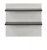 Wandpaneel Stove in wei� Pinie und anthrazit Landhaus Wandboard 60 x 54 cm