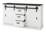 Sideboard Stove in wei� Pinie und anthrazit Landhaus Kommode 162 x 91 cm