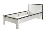 Schlafzimmer Set 2-teilig Stove in wei� Pinie Landhaus mit Einzelbett Liegefl�che 90 x 200 cm und Nachttisch