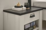 Schlafzimmer Set 4-teilig Stove in wei� Pinie Landhaus mit Bett, Kleiderschrank, Nachttisch und Kommode