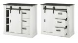 Schlafzimmer Set 4-teilig Stove in wei� Pinie Landhaus mit Bett, Kleiderschrank, Nachttisch und Kommode