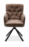 2 x Stuhl Milos in braun Leder-Optik 180� drehbar K�chen- und Esszimmerstuhl 2er Set