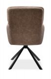 2 x Stuhl Milos in braun Leder-Optik 180� drehbar K�chen- und Esszimmerstuhl 2er Set