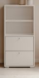 Regalschrank Fidan in wei� Regal mit 2x Schubkasten 46 x 97 cm