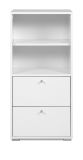 Regalschrank Fidan in wei� Regal mit 2x Schubkasten 46 x 97 cm