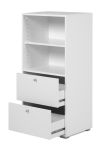 Regalschrank Fidan in wei� Regal mit 2x Schubkasten 46 x 97 cm