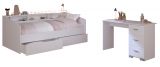 Parisot Kinder- und Jugendzimmer Sleep46 in wei� Set 2-teilig mit Stauraumbett und Schreibtisch