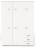 Parisot Kinder- und Jugendzimmer Sleep41 in wei� Komplett-Set 3-teilig mit Stauraumbett, Kleiderschrank und Kommode