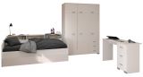 Parisot Kinder- und Jugendzimmer Sleep42 in wei� Komplett-Set 3-teilig mit Stauraumbett, Kleiderschrank und Schreibtisch