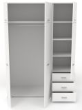 Parisot Kinder- und Jugendzimmer Sleep43 in wei� Komplett-Set 2-teilig mit Stauraumbett und Kleiderschrank