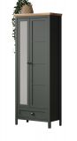 Garderobenschrank Meadow in gr�n und Evoke Eiche Landhaus Garderobe mit Spiegel 77 x 198 cm
