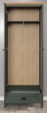 Garderobenschrank Meadow in gr�n und Evoke Eiche Landhaus Garderobe mit Spiegel 77 x 198 cm