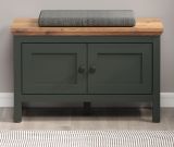 Garderobe Sitzbank Meadow in gr�n und Evoke Eiche Landhaus Garderobenbank und Schuhschrank 77 x 48 cm