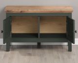 Garderobe Sitzbank Meadow in gr�n und Evoke Eiche Landhaus Garderobenbank und Schuhschrank 77 x 48 cm