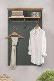 Garderobenpaneel Meadow in gr�n und Evoke Eiche Landhaus Wandgarderobe 77 x 123 cm