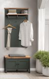 Garderobenpaneel Meadow in gr�n und Evoke Eiche Landhaus Wandgarderobe 77 x 123 cm