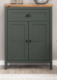 Flurkommode Meadow in gr�n und Evoke Eiche Landhaus Flur Diele Kommode 77 x 102 cm
