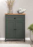 Flurkommode Meadow in gr�n und Evoke Eiche Landhaus Flur Diele Kommode 77 x 102 cm