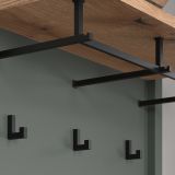 Garderobe Set 5-teilig Meadow in gr�n und Evoke Eiche Landhaus Garderobenkombination 261 x 198 cm