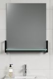 Badezimmer Spiegel Matix in dusk blue und grau Badspiegel 64 x 74 cm