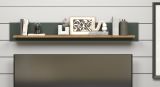 Wandboard Meadow in gr�n und Evoke Eiche Landhaus Wohn- und Esszimmer Wandregal 156 cm