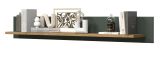 Wandboard Meadow in gr�n und Evoke Eiche Landhaus Wohn- und Esszimmer Wandregal 156 cm