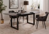 Esstisch Visby in Schiefer dunkel grau K�chentisch ausziehbar 160 / 200 x 90 cm