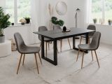 Esstisch Visby in Schiefer dunkel grau K�chentisch ausziehbar 160 / 200 x 90 cm