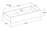 Parisot Stauraumbett Escale3 in Eiche japanisch Bett Liegefl�che 160 x 200 cm