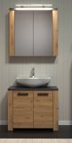Waschbeckenunterschrank Jorik in Artisan Eiche und Matera grau Badezimmer Unterschrank 79 x 67 cm