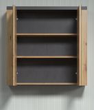 Badezimmer Spiegelschrank Jorik in Artisan Eiche und Grau, Badschrank 2-t�rig 79 x 78 cm